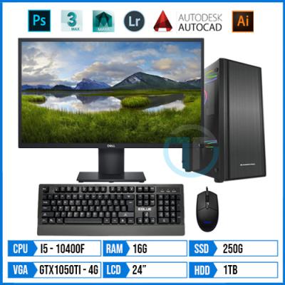 PC Designer TWS10400F – Core i5 10400F | 16G | GTX1050ti 4G | 250G SSD | 1TB HDD | 24″